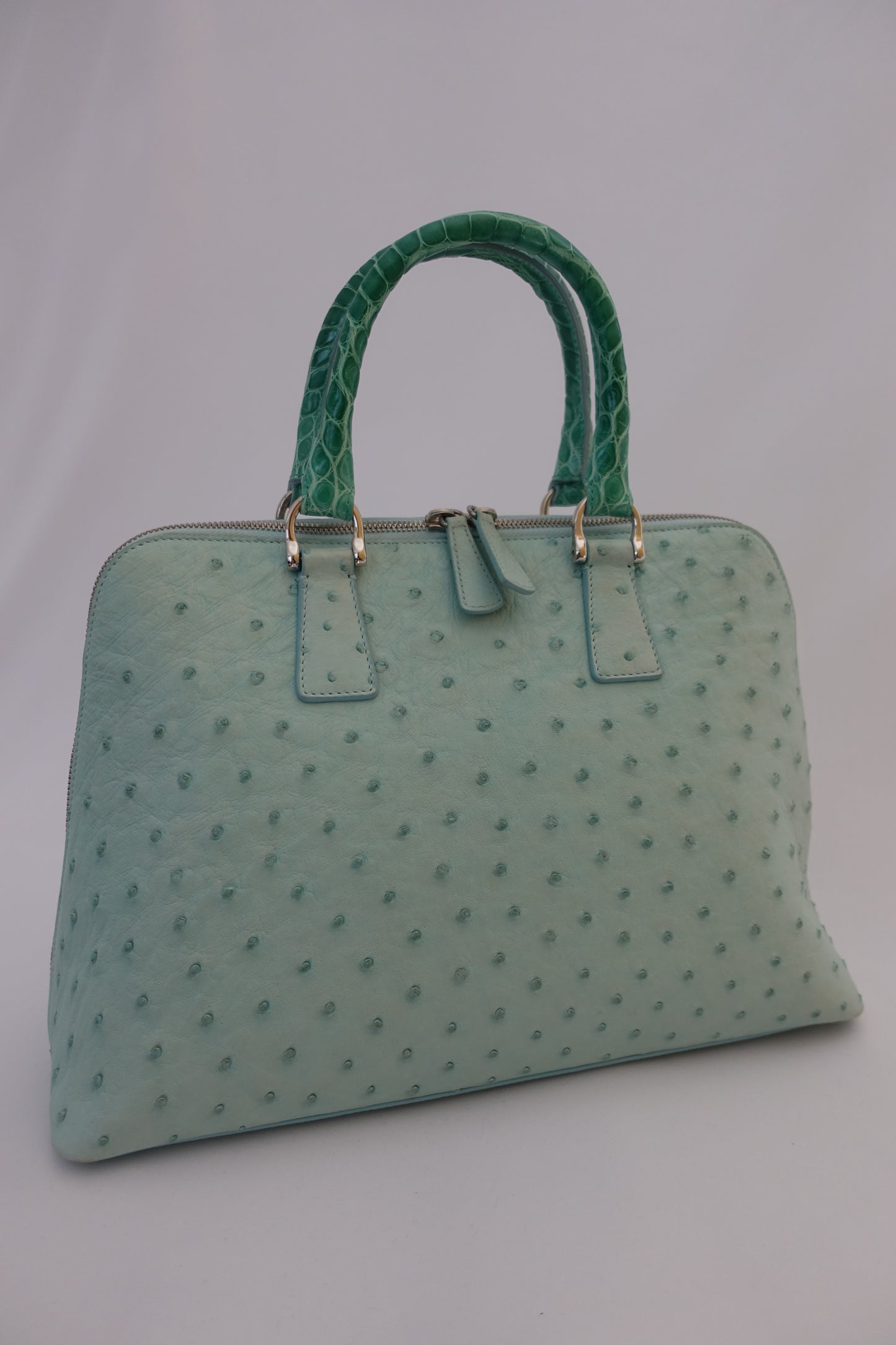 Green Ostrich Purse