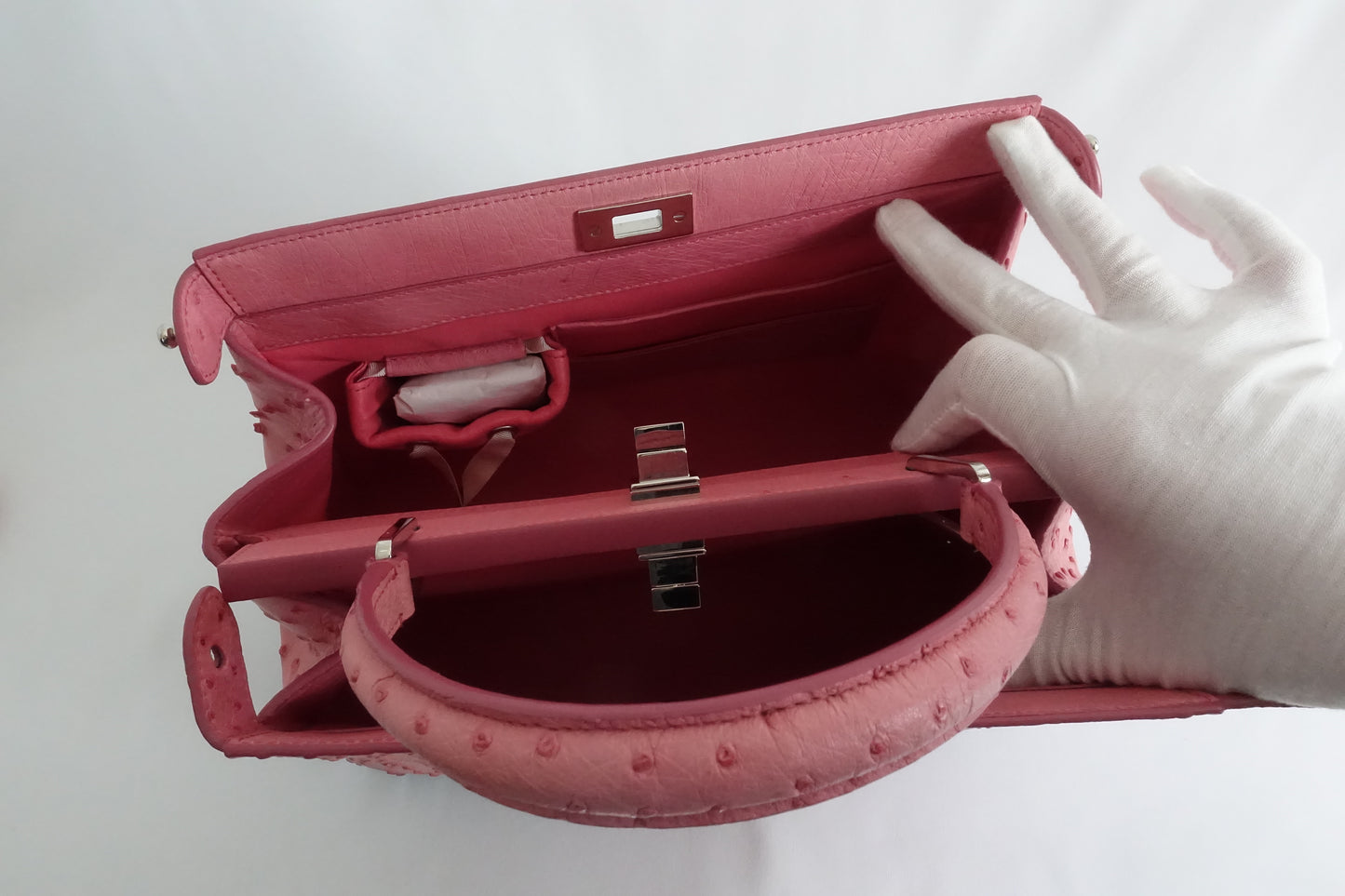 Pink Ostrich Purse