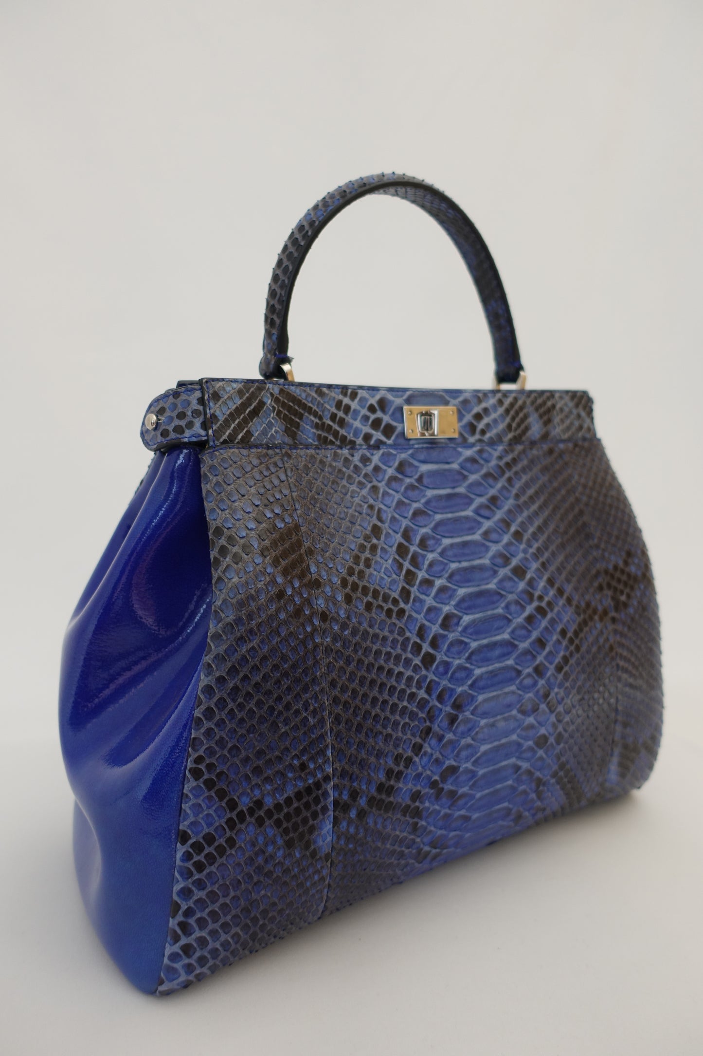 Blue-Black Snakeskin Purse